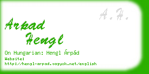 arpad hengl business card