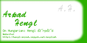 arpad hengl business card